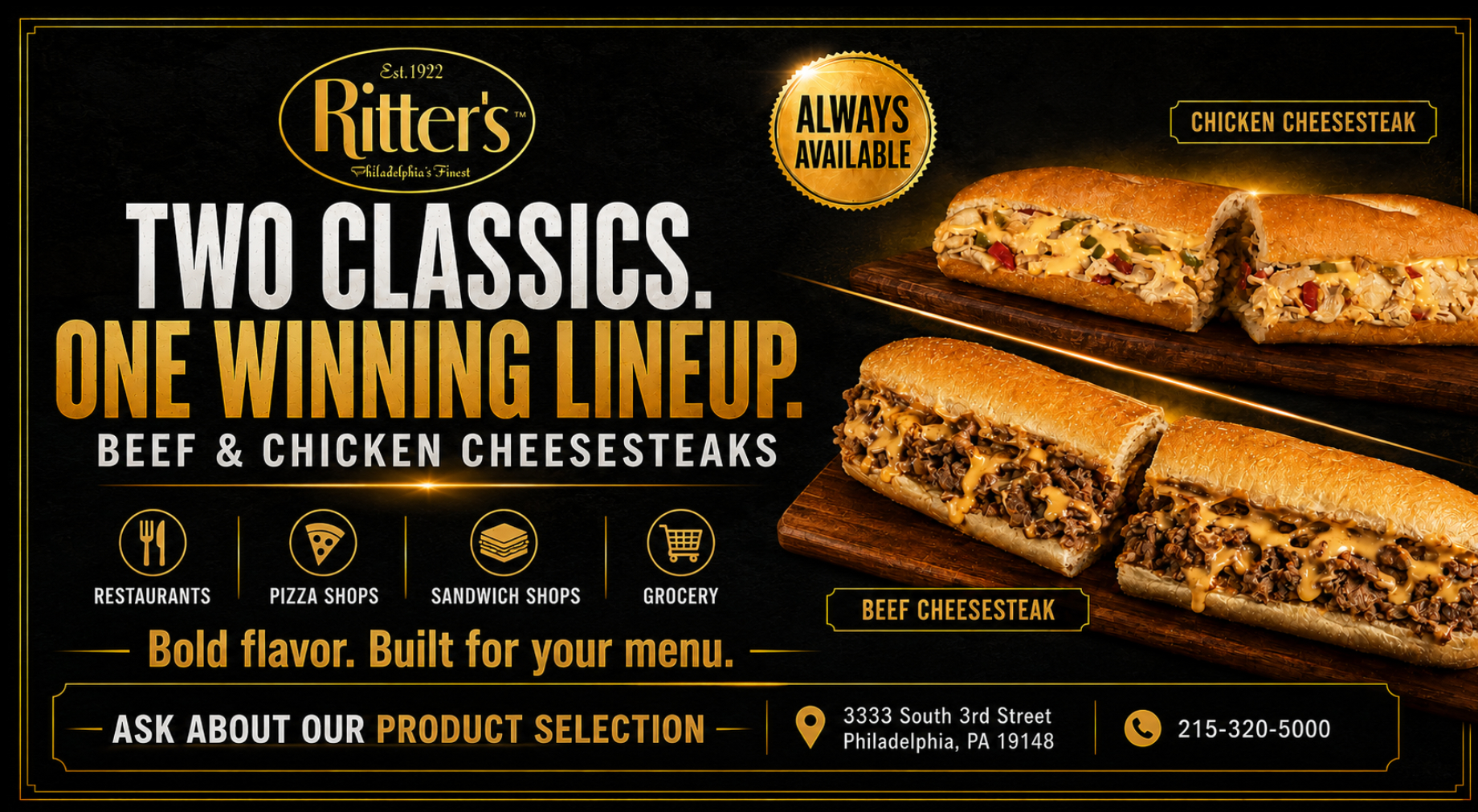 ritter foods philly steaks specialists